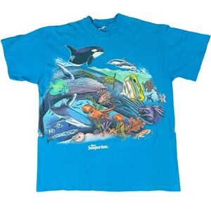 Vintage 1993 Miami Seaquarium T Shirt Ocean Animals Single Stitch XL
